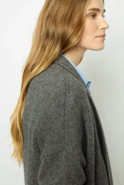 Edge to edge, open cashmere cardigan - JOHANA