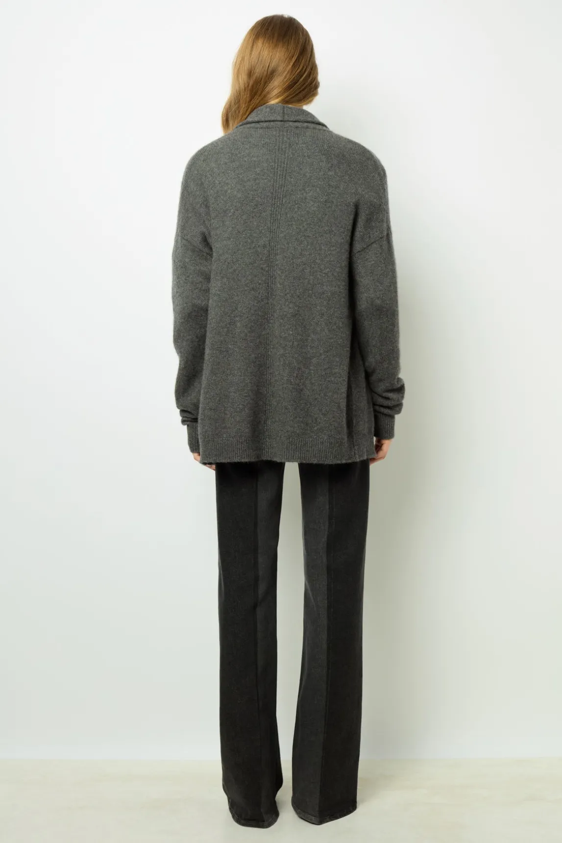 Edge to edge, open cashmere cardigan - JOHANA
