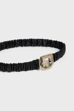 Elasticated leather belt - LE RITA