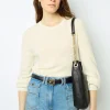 Fine knit wool round neck sweater - JANINE