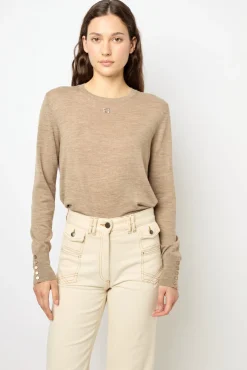 Fine wool round neck sweater - JADE