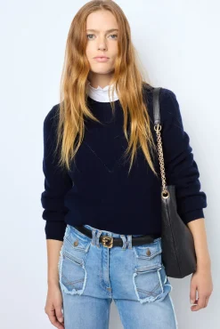 Fine wool round neck sweater - JANINE