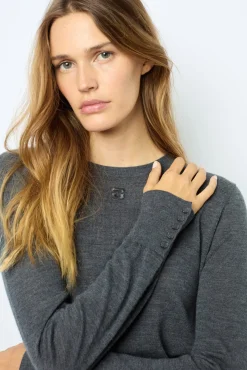 Fine wool round neck sweater - JADE