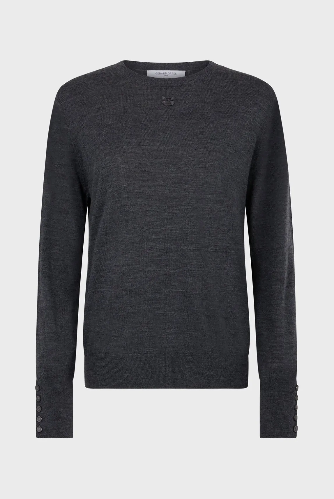 Fine wool round neck sweater - JADE