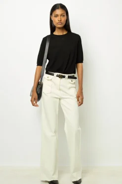 Fine wool short-sleeved sweater - JASNA