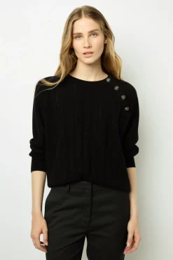 Fine wool sweater with rhinestone - JOSETTE