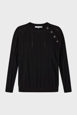Fine wool sweater with rhinestone - JOSETTE
