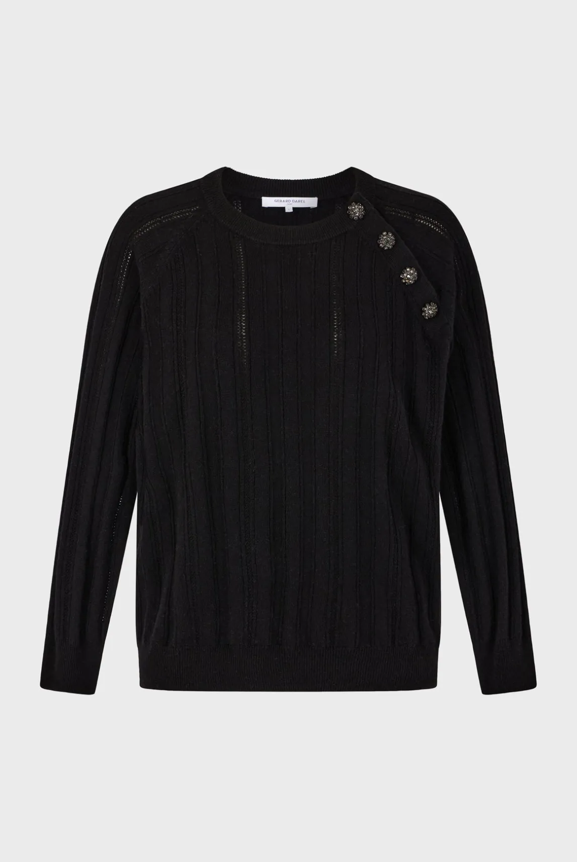 Fine wool sweater with rhinestone - JOSETTE