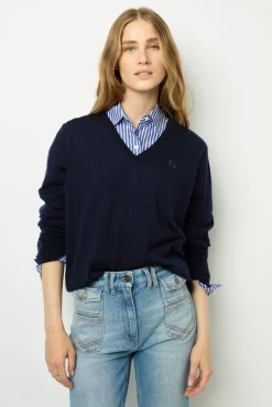 Fine wool V-neck sweater - JULIETTE