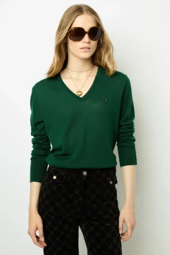 Fine wool V-neck sweater - JULIETTE