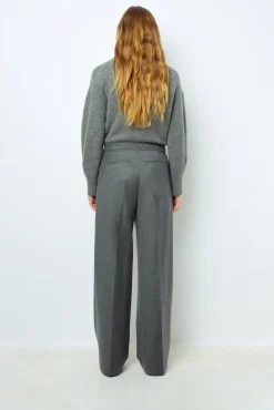 Flannel straight cut pants - NIA