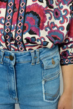Flared jeans with fringes - ANNA