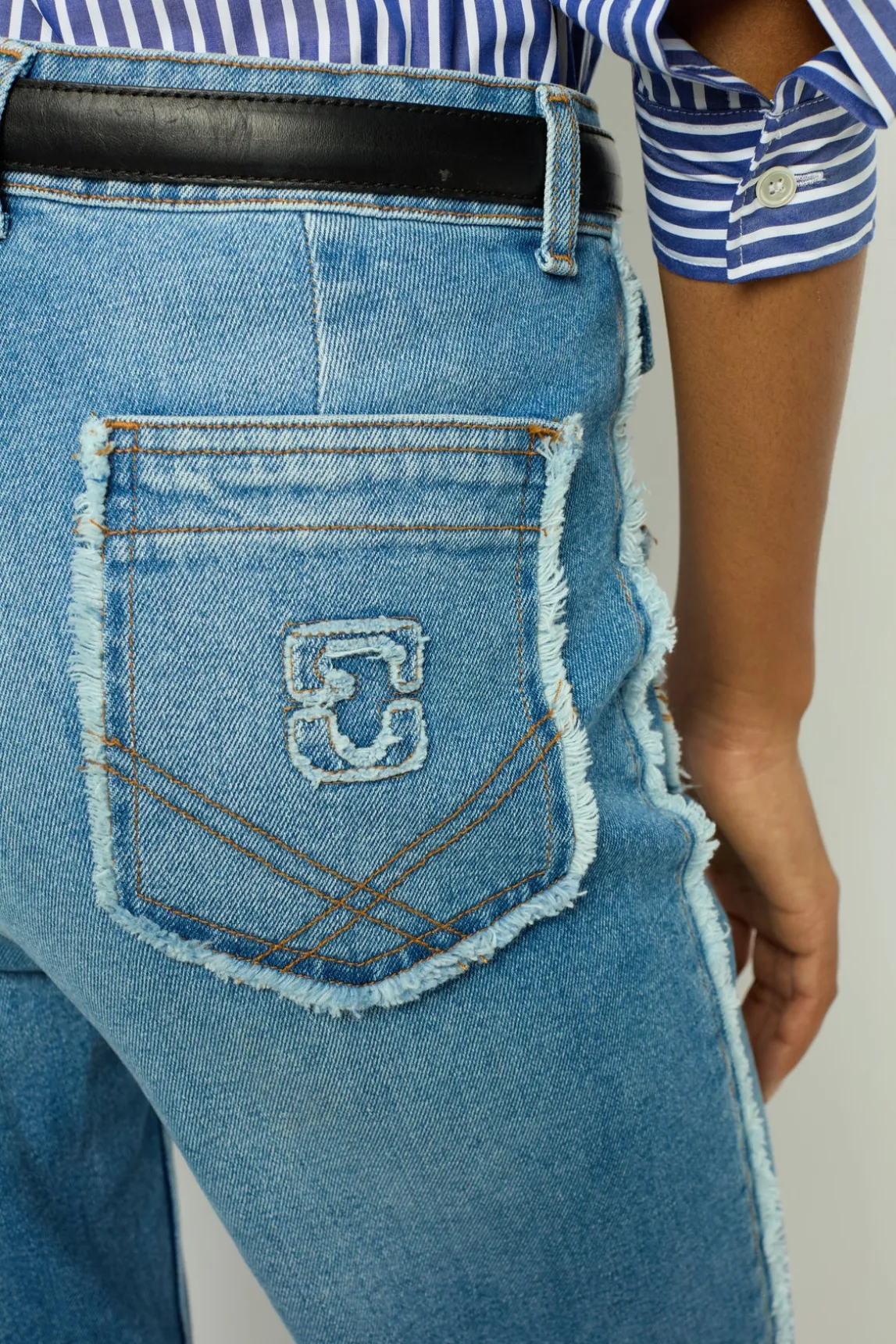 Flared jeans with fringes - ANNA