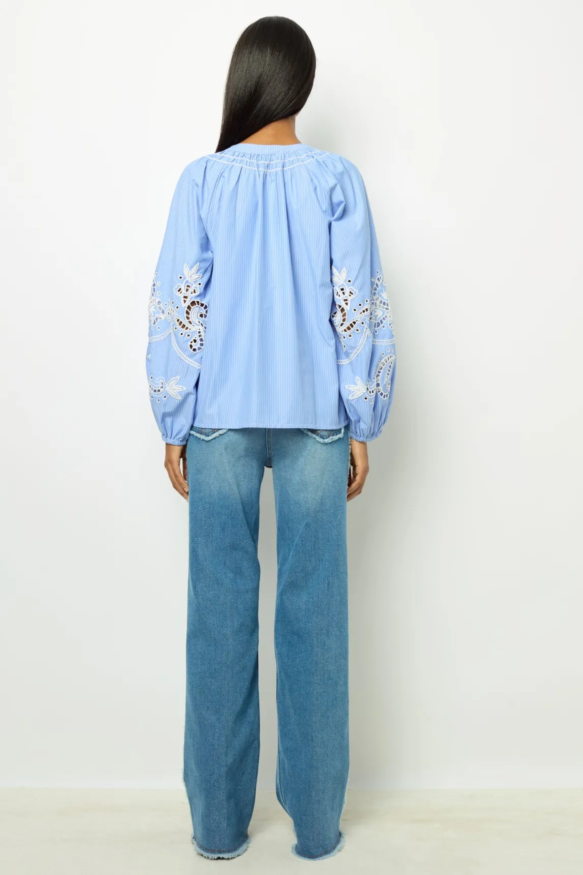 Flared jeans with fringes - ANNA