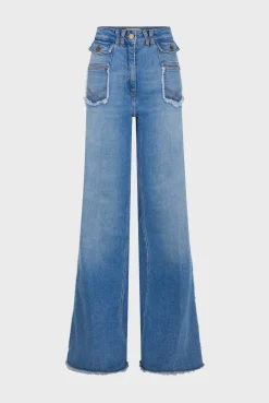 Flared jeans with fringes - ANNA
