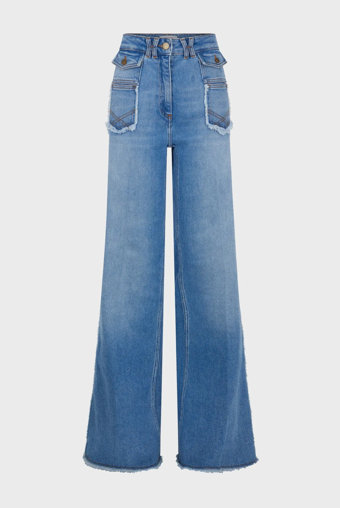 Flared jeans with fringes - ANNA