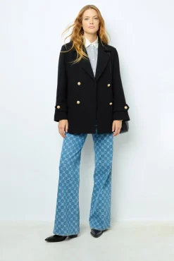 Flared jeans with monogram - ANNA