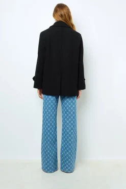 Flared jeans with monogram - ANNA