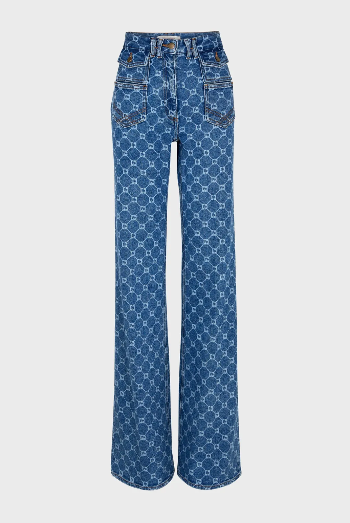 Flared jeans with monogram - ANNA
