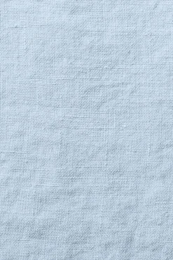Flat washed linen sheet - sky blue