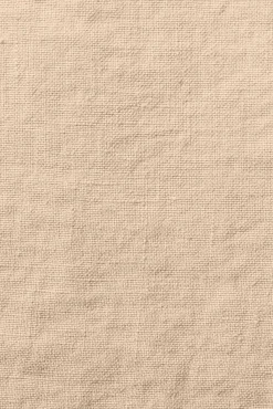 Flat washed linen sheet - light brown
