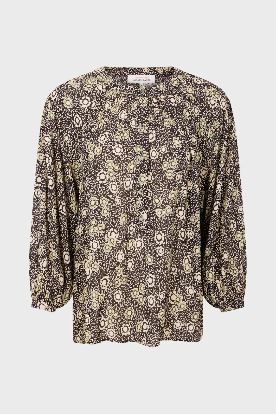 Floral blouse with round neck - ADENA