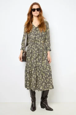 Floral fluid maxi dress - SOLYA