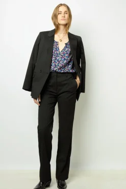 Floral jacquard blouse - BRITTANIA