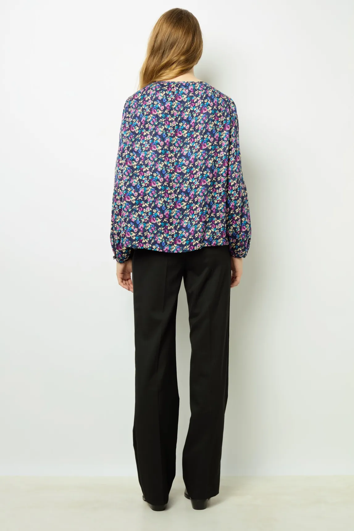 Floral jacquard blouse - BRITTANIA