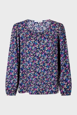 Floral jacquard blouse - BRITTANIA
