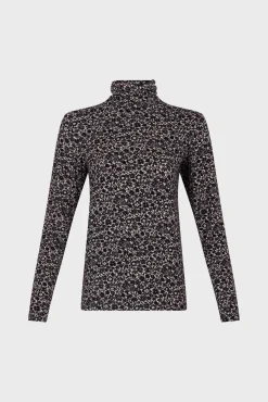 Floral turtleneck sweater - AURELIE