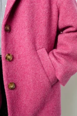 Fuchsia pink short coat - LINETTE
