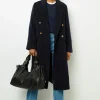 Full-length coat in wool and alpaca blend - LARISSE