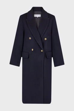 Full-length coat in wool and alpaca blend - LARISSE