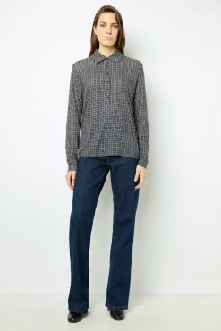 Geometric print polo shirt - AUDE