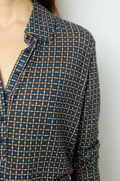 Geometric print polo shirt - AUDE