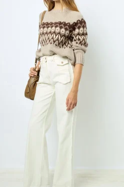 Geometric wool sweater - JANINA