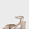 Gold heeled sandals - BETH