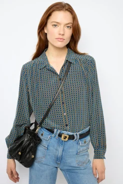 Handbag in crumpled leather - MINI DANY