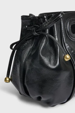 Handbag in crumpled leather - MINI DANY