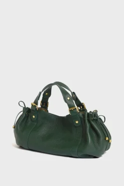 Handbag in leather metallic inside - 24H