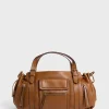 Handbag in leather with pocket - ST GERMAIN