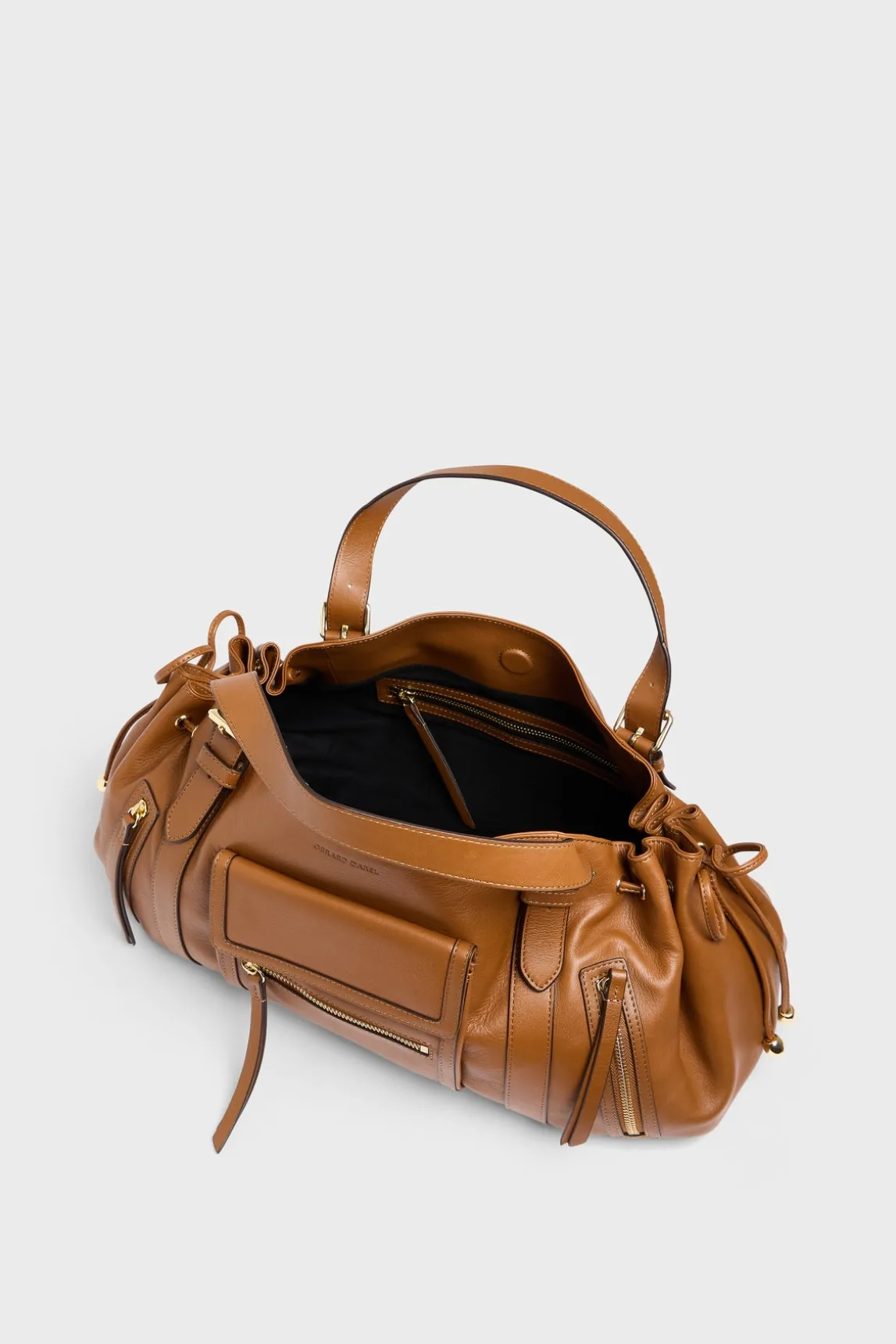 Handbag in leather with pocket - ST GERMAIN
