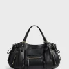 Handbag in leather with zipped pocket - ST GERMAIN
