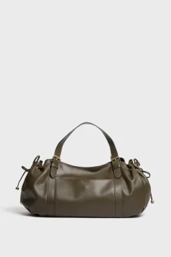 Handbag in leather with zipped pocket - ST GERMAIN