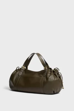 Handbag in leather with zipped pocket - ST GERMAIN