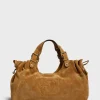 handbag in suede leather - CHIARA GD