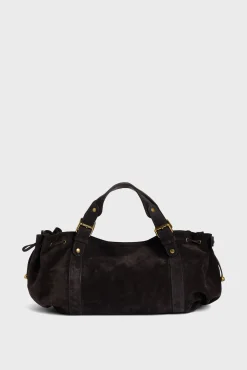 Handbag in suede leather - 24H