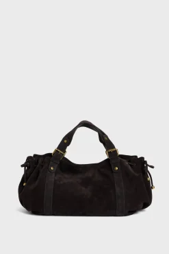 Handbag in suede leather - 24H