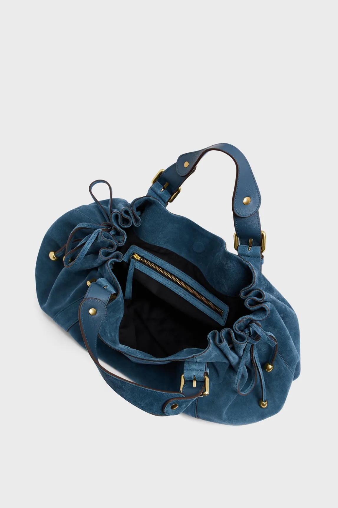 Handbag in suede leather - 24H